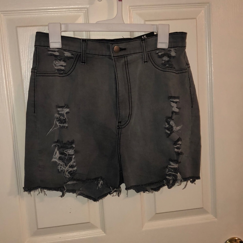 High Wasted Distressed Shorts